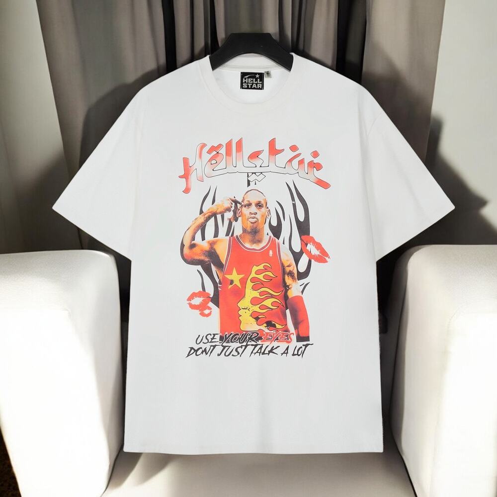 hellstar round neck short sleeve t-shirt